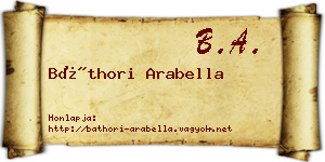 Báthori Arabella névjegykártya